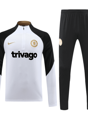 Chelsea 1/4 Zip Tracksuit 2023/24 White