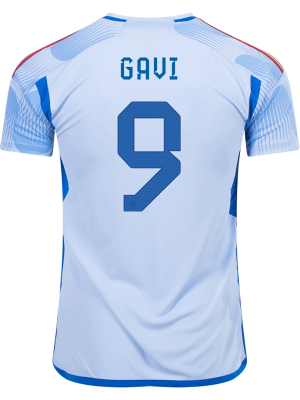 GAVI #9 Spain Away Jersey World Cup 2022