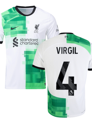 VIRGIL #4 Liverpool Away Authentic Soccer Jersey 2023/24