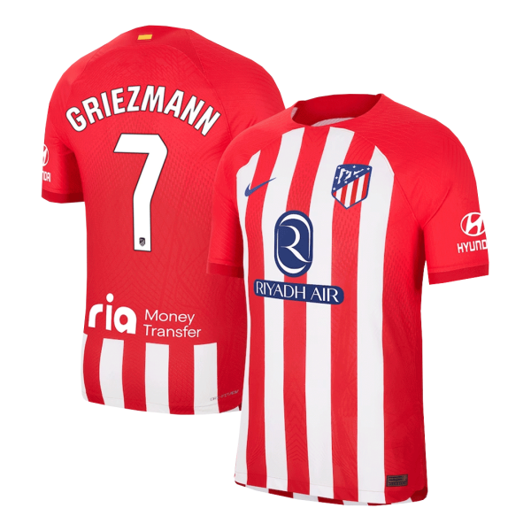 GRIEZMANN #7 Atletico Madrid Home Authentic Soccer Jersey 2023/24