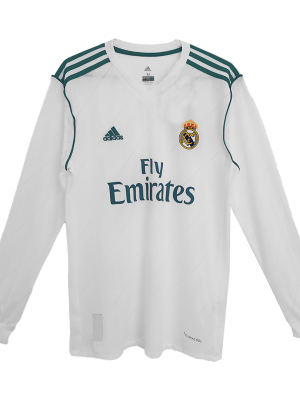 Vintage Soccer Jersey Real Madrid Home Long Sleeve 2017/18