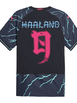 HAALAND #9 Manchester City Japanese Tour Printing Third Away Authentic Soccer Jersey 2023/24