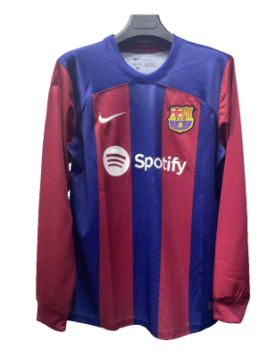 Barcelona Home Long Sleeve Soccer Jersey 2023/24