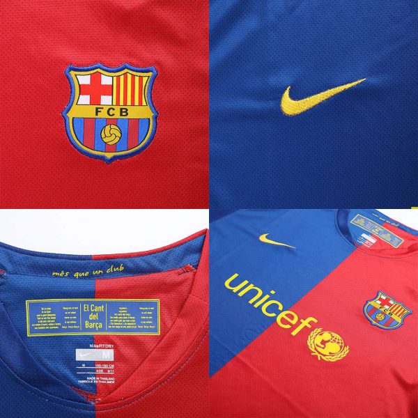 Vintage Soccer Jersey MESSI #10 Barcelona Home 2008/09 - UCL Final