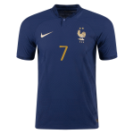 GRIEZMANN #7 France Home Authentic Jersey World Cup 2022