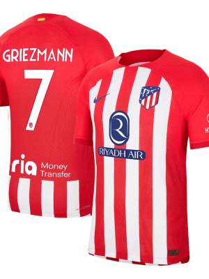 GRIEZMANN #7 Atletico Madrid Home Authentic Soccer Jersey 2023/24 - UCL