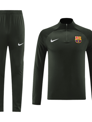 Barcelona 1/4 Zip Tracksuit 2023/24 Dark Green