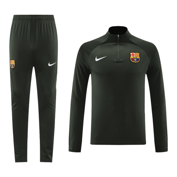 Barcelona 1/4 Zip Tracksuit 2023/24 Dark Green