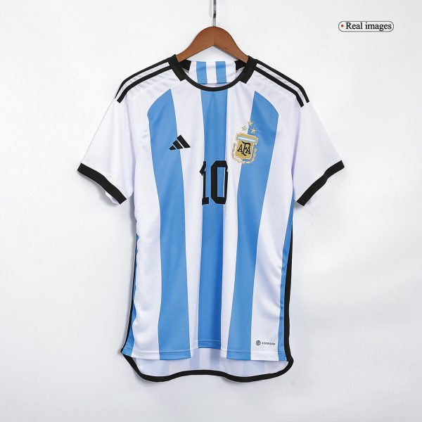 New MESSI #10 Argentina Three Stars Home 2022 Champion Jersey