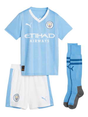 Manchester City Home Kids Jerseys Full Kit 2023/24