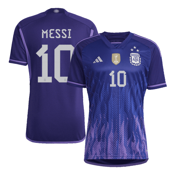 Women's MESSI #10 Argentina Three Stars Away Jersey 2022