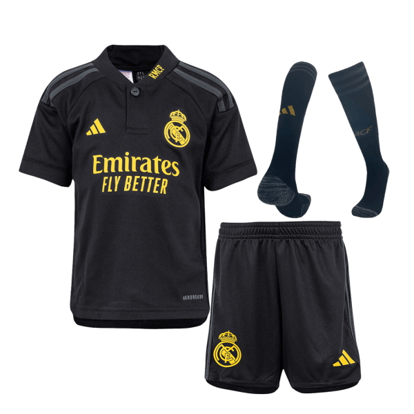 Real Madrid Third Away Kids Soccer Jerseys Full Kit 2023/24