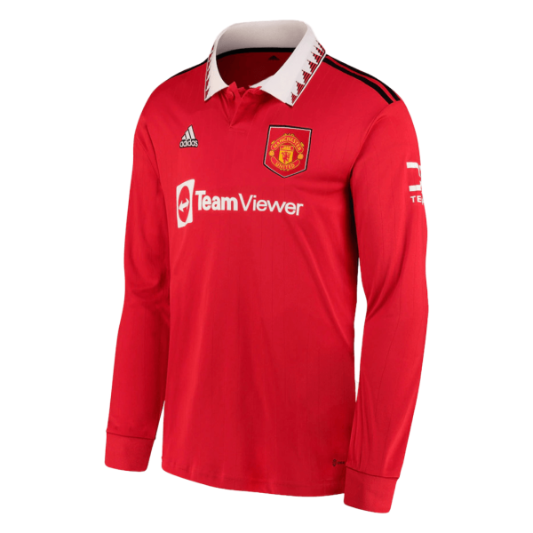 SANCHO #25 Manchester United Home Long Sleeve Soccer Jersey 2022/23