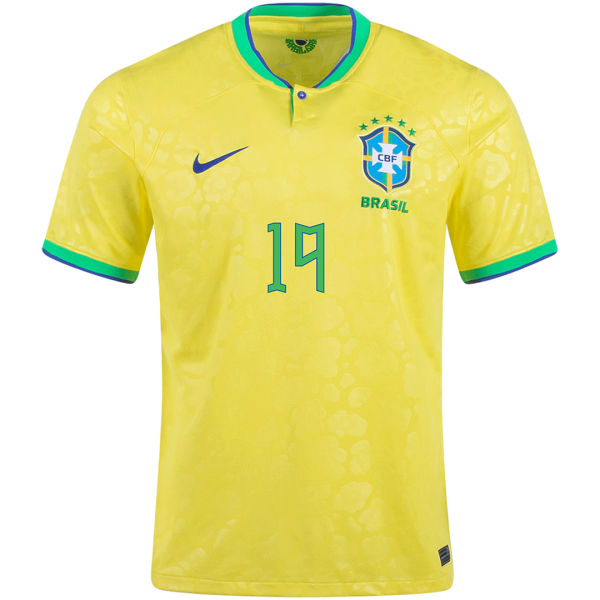 G.JESUS #19 Brazil Home Jersey World Cup 2022