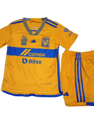 Tigres UANL Home Kids Soccer Jerseys Kit 2023/24