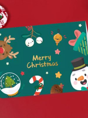 1 Pcs Random Style Personalized Christmas Greeting Card