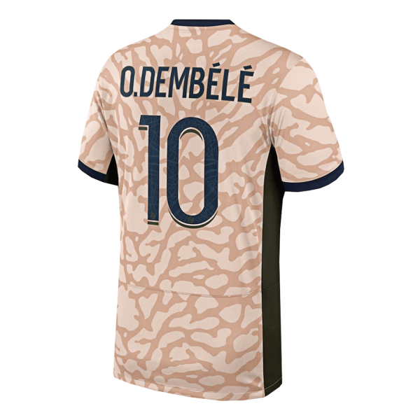 O.DEMB?L? #10 PSG Fourth Away Soccer Jersey 2023/24