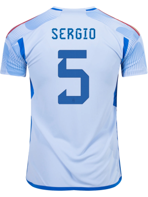 SERGIO #5 Spain Away Jersey World Cup 2022