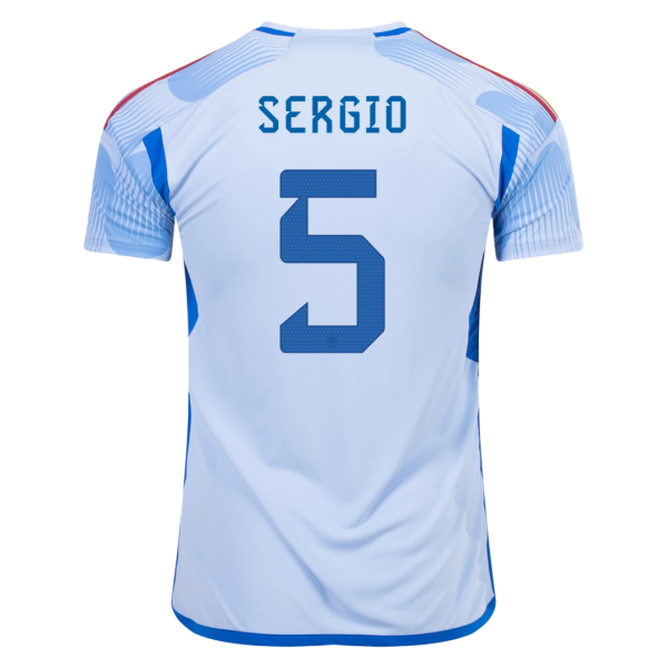 SERGIO #5 Spain Away Jersey World Cup 2022