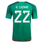 H.LOZANO #22 Mexico Home Authentic Jersey 2022