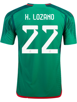 H.LOZANO #22 Mexico Home Authentic Jersey 2022