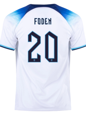 FODEN #20 England Home Jersey World Cup 2022