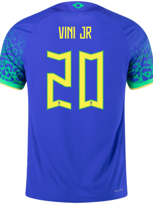 VINI JR #20 Brazil Away Authentic Jersey 2022