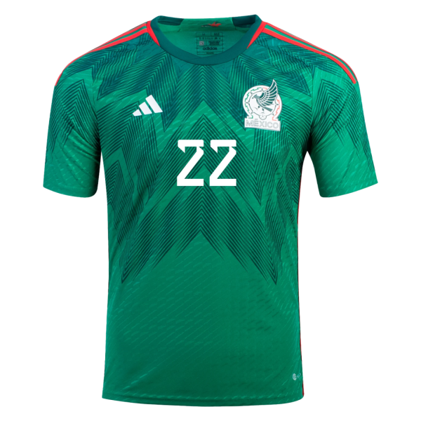 H.LOZANO #22 Mexico Home Authentic Jersey 2022