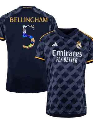 BELLINGHAM #5 Real Madrid Away Soccer Jersey 2023/24 - Sen2 Font