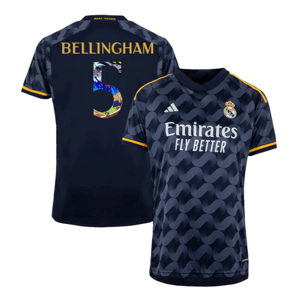 BELLINGHAM #5 Real Madrid Away Soccer Jersey 2023/24 - Sen2 Font