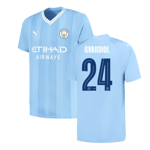 GVARDIOL #24 Manchester City Home Jersey 2023/24 - UCL