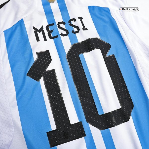 New MESSI #10 Argentina Three Stars Home 2022 Champion Jersey