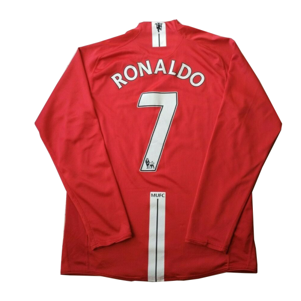 Vintage Soccer Jersey RONALDO #7 Manchester United Home Long Sleeve 2007/08