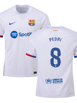 PEDRI #8 Barcelona Away Authentic Soccer Jersey 2023/24