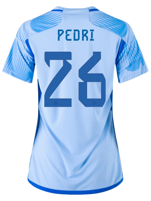 PEDRI #26 Spain Away Jersey World Cup 2022 Women