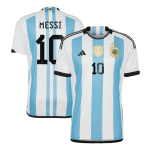 New MESSI #10 Argentina Three Stars Home 2022 Champion Jersey