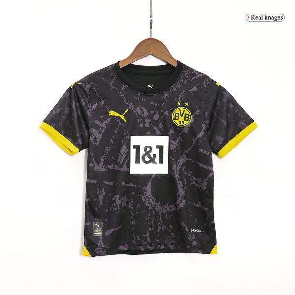 Borussia Dortmund Away Kids Soccer Jerseys Kit 2023/24