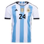 E. FERNANDEZ #24 Argentina Three Stars Home Jersey 2022