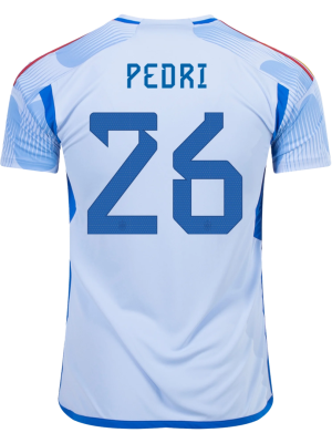 PEDRI #26 Spain Away Jersey World Cup 2022