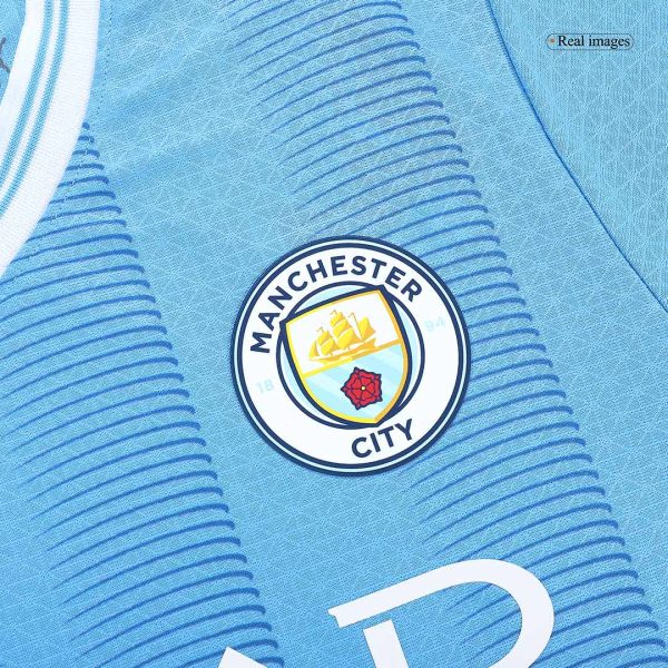 CHAMPIONS #23 Manchester City Home Authentic Jersey 2023/24