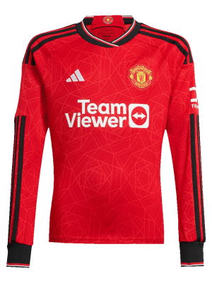 Manchester United Home Long Sleeve Soccer Jersey 2023/24