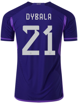 DYBALA #21 Argentina Away Authentic Jersey World Cup 2022