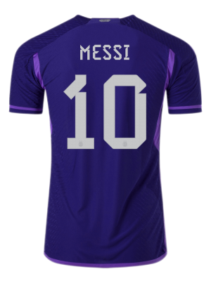 New Messi #10 Argentina Away World Cup 2022 Champion Authentic Jersey