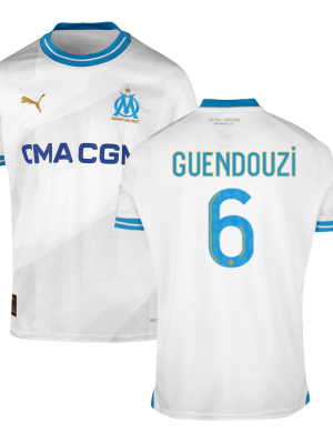 GUENDOUZI #6 Marseille Home Soccer Jersey 2023/24