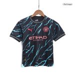 Manchester City Third Away Kids Soccer Jerseys Kit 2023/24